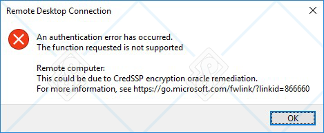 Windows 10 RDP Error Fix