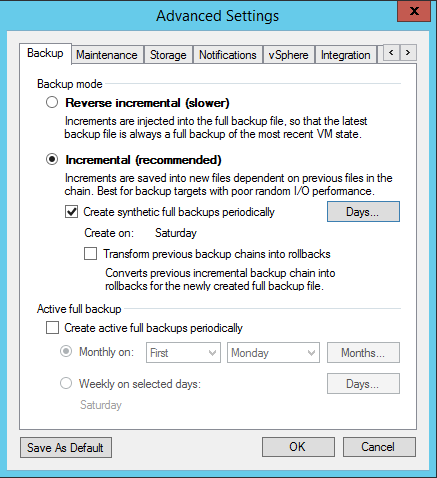  روشهای بکاپ گیری شبکه با نرم افزار Veeam 